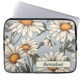 Retro Flowers 6 laptophoes Laptop Sleeve