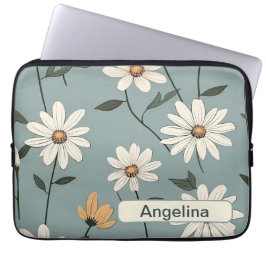 Retro Flowers 7 laptophoes Laptop Sleeve