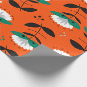 Retro flowers and leaves seamless pattern. cadeaupapier (Hoek)