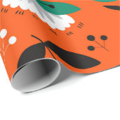 Retro flowers and leaves seamless pattern. cadeaupapier (Rol Hoek)