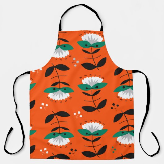 Retro flowers and leaves seamless pattern. schort (Voorkant)