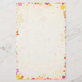 Retro Flowers Briefpapier (Voorkant)