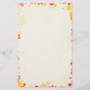 Retro Flowers Briefpapier