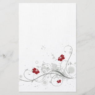 Retro Flowers Briefpapier