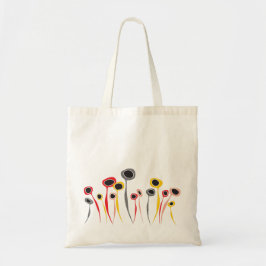 Retro Flowers Canvas tas