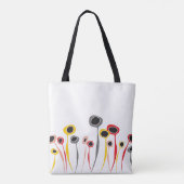 Retro Flowers Canvas tas (Achterkant)