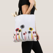 Retro Flowers Canvas tas (Dichtbij)