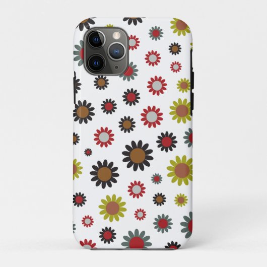 Retro Flowers Case-Mate iPhone Case (Achterkant)