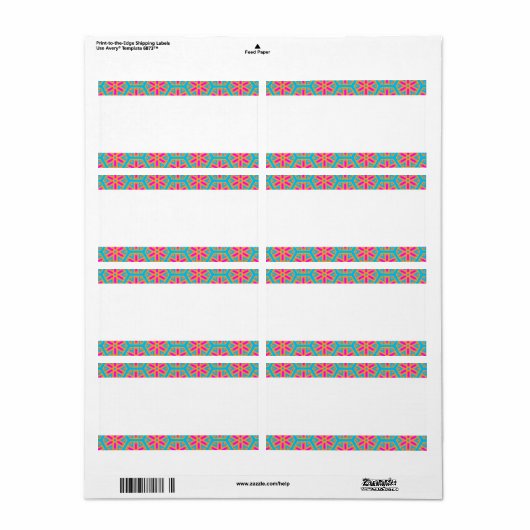 Retro Flowers Etiket (Full Sheet)