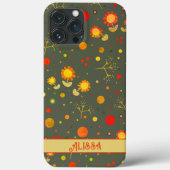  Retro Flowers Fun Custom Stippen Modern Case-Mate iPhone Case (Achterkant)