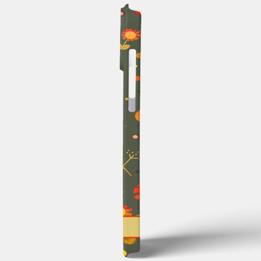  Retro Flowers Fun Custom Stippen Modern Case-Mate iPhone Case (Achterkant / Links)