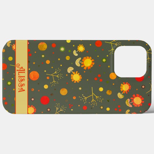  Retro Flowers Fun Custom Stippen Modern Case-Mate iPhone Case (Achterkant (horizontaal))