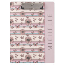 Retro Flowers, gepersonaliseerd op naam Floral Dai