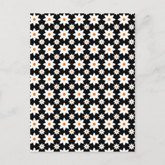 Retro Flowers in Halloween Colors Briefkaart