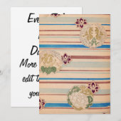 Retro Flowers Kaart (Voorkant / Achterkant)