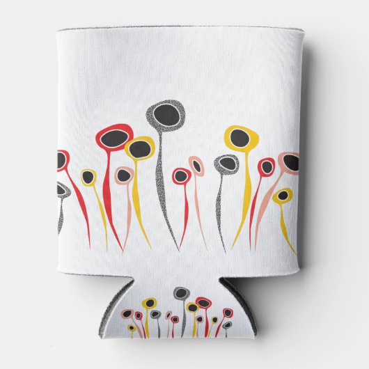 Retro Flowers Koelbox Blikjeskoeler (Voorkant)