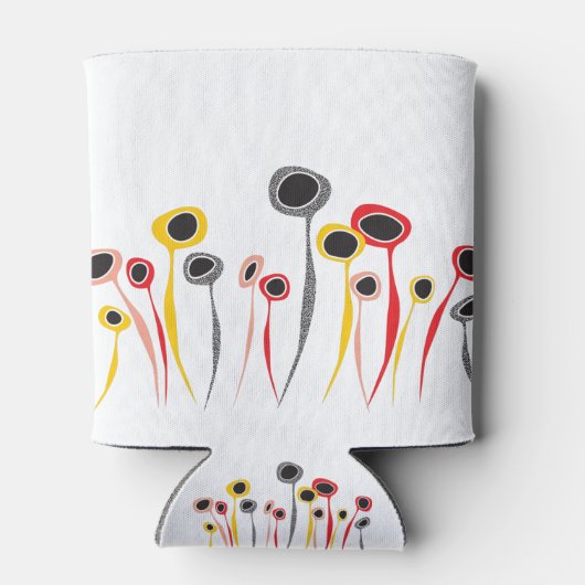 Retro Flowers Koelbox Blikjeskoeler (Achterkant)