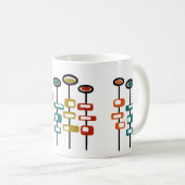 Retro Flowers Koffiemok (Voorkant rechts)