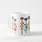 Retro Flowers Koffiemok (Voorkant links)