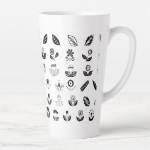 retro-flowers-leaf-flower-vintage latte mok