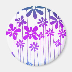 Retro Flowers Magneet