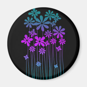 Retro Flowers Magneet