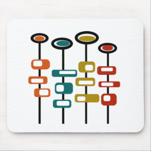 Retro Flowers Muismat