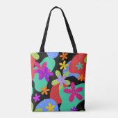Retro Flowers naadloos gekleurd patroon Tote Bag (Achterkant)