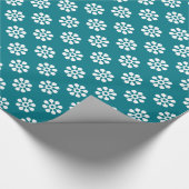 Retro Flowers naadloos patroonwit Cadeaupapier (Hoek)