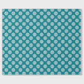 Retro Flowers naadloos patroonwit Cadeaupapier (Vlak)