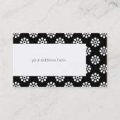 Retro Flowers naadloos patroonwit Visitekaartje (Achterkant)