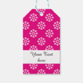 Retro Flowers naadloze witte patronen Cadeaulabel (Voorkant)