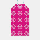 Retro Flowers naadloze witte patronen Cadeaulabel (Achterkant)