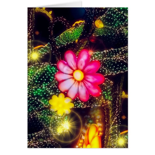 Retro Flowers Neon Lights (Voorkant)