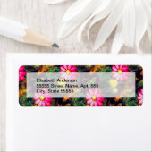 Retro Flowers Neon Lights Etiket (Insitu)