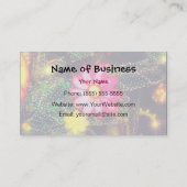 Retro Flowers Neon Lights Visitekaartje (Achterkant)