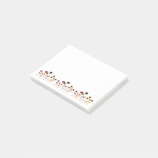 Retro Flowers Post-it Notes (Schuin)