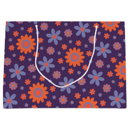 Retro Flowers Schattige Fun 70s Hippie Daisy Patte Groot Cadeauzakje
