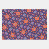 Retro Flowers Schattige Fun 70s Hippie Daisy Patte Inpakpapier Vel (Voorkant)