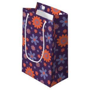 Retro Flowers Schattige Fun 70s Hippie Daisy Patte Klein Cadeauzakje