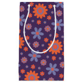 Retro Flowers Schattige Fun 70s Hippie Daisy Patte Klein Cadeauzakje (Voorkant)