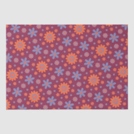 Retro Flowers Schattige Fun 70s Hippie Daisy Patte Tissuepapier