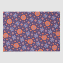 Retro Flowers Schattige Fun 70s Hippie Daisy Patte Tissuepapier