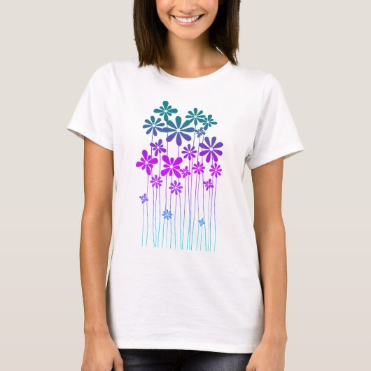 Retro Flowers T-shirt (Voorkant)