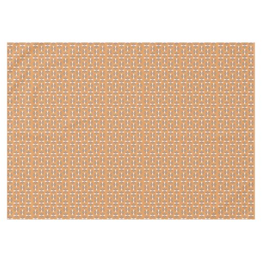 Retro Flowers Tablecloth Brown Terracotta Style Tafelkleed (Voorkant (Horizontaal))