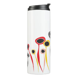 Retro Flowers Thermal Tumbler Thermosbeker