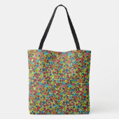 Retro flowers tote bag (Achterkant)