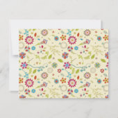 Retro Flowers ・ Turquoise ・ Save the Date Card (Achterkant)