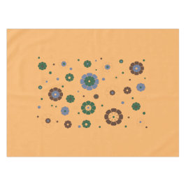 Retro Flowers Yellow Tablecloth Tafelkleed