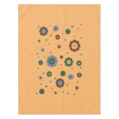 Retro Flowers Yellow Tablecloth Tafelkleed (Voorkant)
